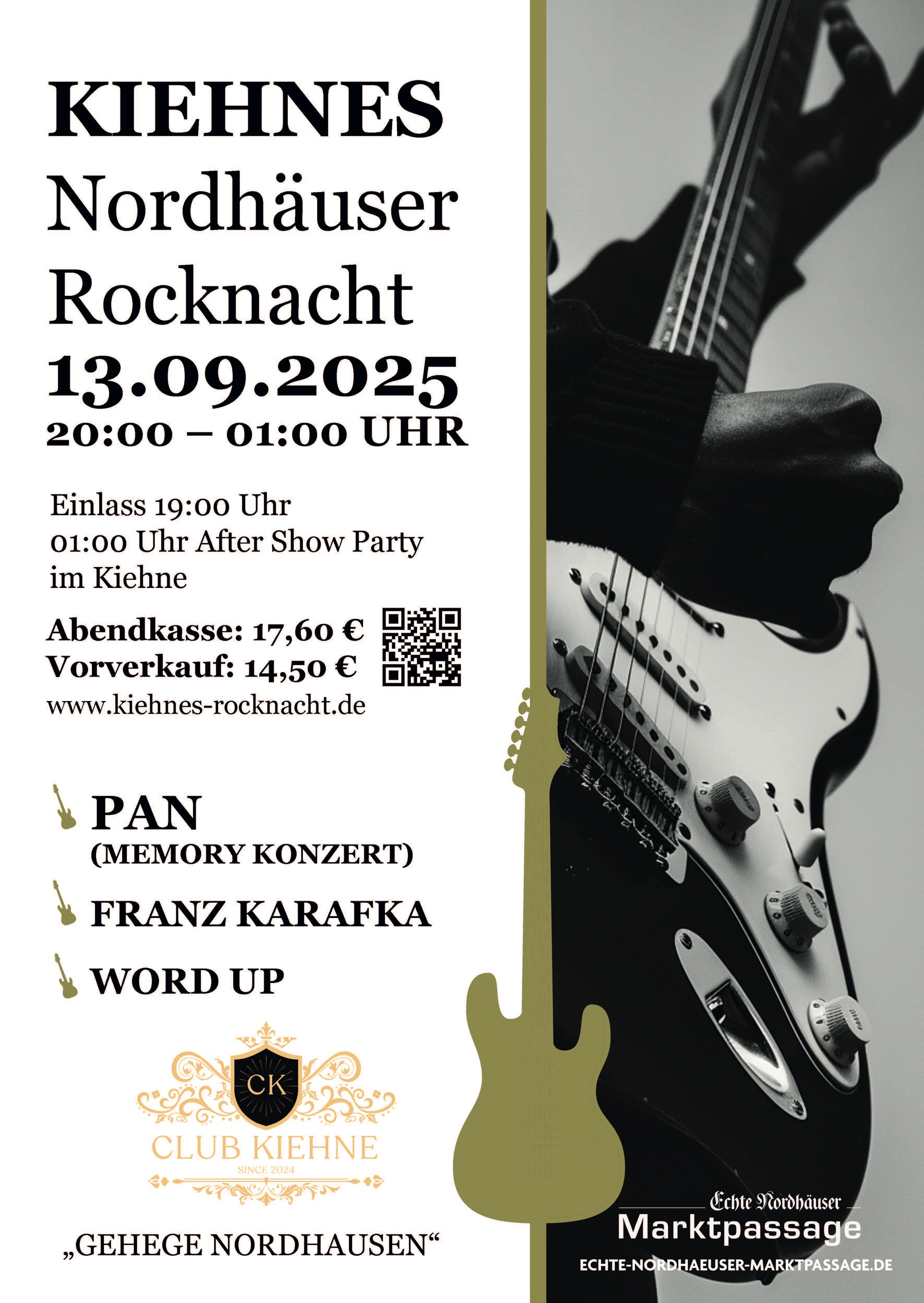 Kiehnes Nordhäuser Rocknacht 2025 – Pan Memory Band